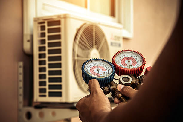 Professional Air Conditioning Service technician working in Nancy, KY